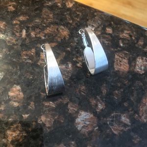 Silver hoop earrings